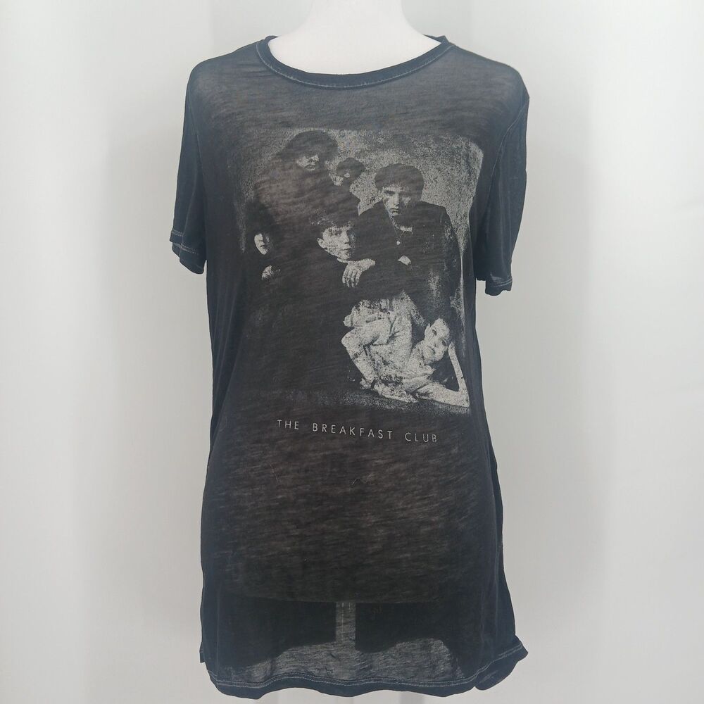 womans size medium the breakfast club sheer graphic tee layering 80's movies